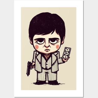 Little Tony Montana angry Posters and Art